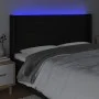 Kopfteil aus schwarzem Stoff mit LED 203x16x118/128 cm von , Kopf- und Fußteile - Ref: Foro24-3124212, Preis: 116,55 €, Rabat...
