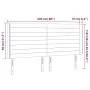 Kopfteil aus schwarzem Stoff mit LED 203x16x118/128 cm von , Kopf- und Fußteile - Ref: Foro24-3124212, Preis: 116,55 €, Rabat...