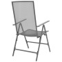Sillas de jardín apilables 2 unidades acero gris de vidaXL, Sillas de jardín - Ref: Foro24-42716, Precio: 121,63 €, Descuento: %