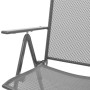 Sillas de jardín apilables 2 unidades acero gris de vidaXL, Sillas de jardín - Ref: Foro24-42716, Precio: 121,63 €, Descuento: %