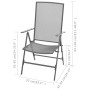 Sillas de jardín apilables 2 unidades acero gris de vidaXL, Sillas de jardín - Ref: Foro24-42716, Precio: 121,63 €, Descuento: %