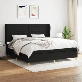 Boxspringbett mit schwarzer Stoffmatratze 200x200 cm von , Betten und Lattenroste - Ref: Foro24-3128631, Preis: 642,55 €, Rab...