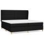 Cama box spring con colchón tela negro 200x200 cm de , Camas y somieres - Ref: Foro24-3128631, Precio: 697,84 €, Descuento: %