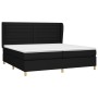 Cama box spring con colchón tela negro 200x200 cm de , Camas y somieres - Ref: Foro24-3128631, Precio: 697,84 €, Descuento: %