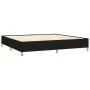 Box spring bed with black fabric mattress 200x200 cm by , Beds and slatted bases - Ref: Foro24-3128631, Price: 642,55 €, Disc...