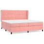 Cama box spring con colchón terciopelo rosa 200x200 cm de , Camas y somieres - Ref: Foro24-3129296, Precio: 623,78 €, Descuen...