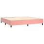 Cama box spring con colchón terciopelo rosa 200x200 cm de , Camas y somieres - Ref: Foro24-3129296, Precio: 623,78 €, Descuen...