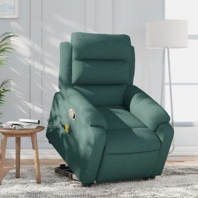 Silla de masaje reclinable de pie de tela verde oscura en Sillones | Comprar online en Foru.es