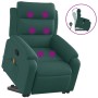 Silla de masaje reclinable de pie de tela verde oscura en Sillones | Comprar online en Foru.es