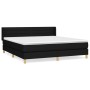 Cama box spring con colchón tela negro 180x200 cm de , Camas y somieres - Ref: Foro24-3130371, Precio: 567,65 €, Descuento: %