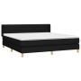 Cama box spring con colchón tela negro 180x200 cm de , Camas y somieres - Ref: Foro24-3130371, Precio: 567,65 €, Descuento: %