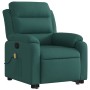 Silla de masaje reclinable de pie de tela verde oscura en Sillones | Comprar online en Foru.es