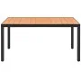 Mesa de jardín de aluminio y WPC marrón 150x90x74 cm de vidaXL, Mesas de jardín - Ref: Foro24-42794, Precio: 230,17 €, Descue...