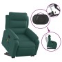 Silla de masaje reclinable de pie de tela verde oscura en Sillones | Comprar online en Foru.es