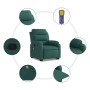 Silla de masaje reclinable de pie de tela verde oscura en Sillones | Comprar online en Foru.es
