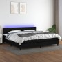 Cama box spring colchón y luces LED tela negro 200x200 cm de , Camas y somieres - Ref: Foro24-3133263, Precio: 585,28 €, Desc...
