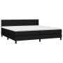 Cama box spring colchón y luces LED tela negro 200x200 cm de , Camas y somieres - Ref: Foro24-3133263, Precio: 585,28 €, Desc...