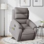 Sillón reclinable de masaje elevable tela gris taupé en Sillones | Comprar online en Foru.es