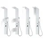 Matte White Aluminum Shower Panel System by vidaXL, Jet nozzles for bathtubs and showers - Ref: Foro24-142372, Price: 162,58 ...
