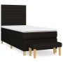 Cama box spring con colchón tela negro 90x200 cm de , Camas y somieres - Ref: Foro24-3137207, Precio: 341,68 €, Descuento: %