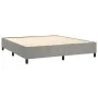 Box spring bed with light gray velvet mattress 180x200 cm by , Beds and slatted bases - Ref: Foro24-3137917, Price: 582,05 €,...