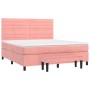 Cama box spring con colchón terciopelo rosa 180x200 cm de , Camas y somieres - Ref: Foro24-3137922, Precio: 588,68 €, Descuen...