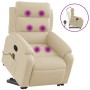 Silla de masaje reclinable de pie de tela color crema en Sillones | Comprar online en Foru.es