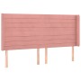 Cama box spring colchón y LED terciopelo rosa 180x200 cm de , Camas y somieres - Ref: Foro24-3139642, Precio: 571,40 €, Descu...