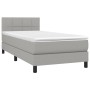 Cama box spring con colchón tela gris claro 80x200 cm de , Camas y somieres - Ref: Foro24-3140009, Precio: 274,80 €, Descuent...