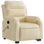 Silla de masaje reclinable de pie de tela color crema en Sillones | Comprar online en Foru.es