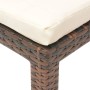 Tumbona con cojín de ratán sintético marrón de vidaXL, Tumbonas - Ref: Foro24-42845, Precio: 142,24 €, Descuento: %