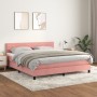Cama box spring con colchón terciopelo rosa 180x200 cm de , Camas y somieres - Ref: Foro24-3141382, Precio: 512,30 €, Descuen...