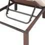 Tumbona con cojín de ratán sintético marrón de vidaXL, Tumbonas - Ref: Foro24-42845, Precio: 142,24 €, Descuento: %