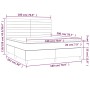 Cama box spring con colchón terciopelo gris claro 180x200 cm de , Camas y somieres - Ref: Foro24-3143097, Precio: 555,44 €, D...