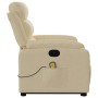 Silla de masaje reclinable de pie de tela color crema en Sillones | Comprar online en Foru.es