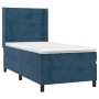 Cama box spring colchón y LED terciopelo azul oscuro 90x190 cm de , Camas y somieres - Ref: Foro24-3139599, Precio: 352,49 €,...