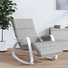 Light gray fabric rocking chair by , Rocking chairs - Ref: Foro24-351075, Price: 148,73 €, Discount: %