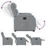 Sillón eléctrico reclinable elevable de tela gris claro en Sillones | Comprar online en Foru.es