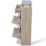 Mueble zapatero cajón y estante superior vidrio aspecto madera de , Zapateros y organizadores de calzado - Ref: Foro24-241245...