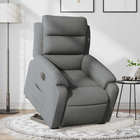 Sillón eléctrico reclinable elevable de tela gris oscuro en Sillones | Comprar online en Foru.es