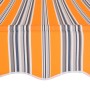 Toldo manual retráctil 250 cm amarillo y azul a rayas de vidaXL, Toldos - Ref: Foro24-43227, Precio: 88,91 €, Descuento: %