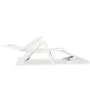 Tumbona con reposapiés plástico blanca de , Tumbonas - Ref: Foro24-43586, Precio: 163,47 €, Descuento: %