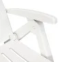 Tumbona con reposapiés plástico blanca de , Tumbonas - Ref: Foro24-43586, Precio: 163,47 €, Descuento: %