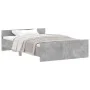 Estructura de cama con cabecero piecero gris hormigón 120x190cm de , Camas y somieres - Ref: Foro24-3203778, Precio: 111,95 €...