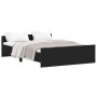 Estructura de cama con cabecero piecero negro 135x190cm de , Camas y somieres - Ref: Foro24-3203790, Precio: 112,68 €, Descue...