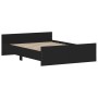 Estructura de cama con cabecero piecero negro 135x190cm de , Camas y somieres - Ref: Foro24-3203790, Precio: 112,68 €, Descue...