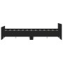 Estructura de cama con cabecero piecero negro 135x190cm de , Camas y somieres - Ref: Foro24-3203790, Precio: 112,68 €, Descue...