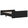 Estructura de cama con cabecero piecero negro 135x190cm de , Camas y somieres - Ref: Foro24-3203790, Precio: 112,68 €, Descue...