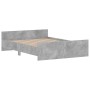 Estructura de cama con cabecero piecero gris hormigón 135x190cm de , Camas y somieres - Ref: Foro24-3203792, Precio: 132,51 €...