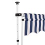 Toldo manual retráctil 350 cm azul y blanco a rayas de vidaXL, Toldos - Ref: Foro24-43223, Precio: 79,59 €, Descuento: %